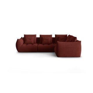 Divano angolare rosso (angolo destro/L) Bloom - Micadoni Home