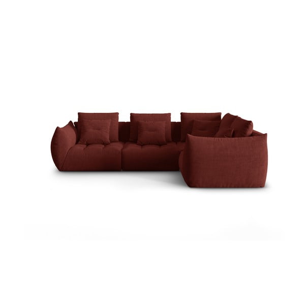 Divano angolare rosso (angolo destro/L) Bloom - Micadoni Home