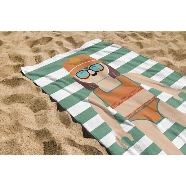 Telo mare verde in spugna di cotone 75x140 cm Summer Girl - Playmobil-image-1