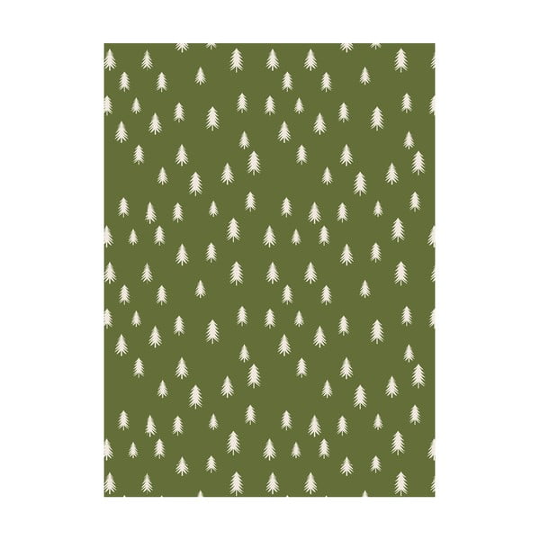 5 fogli di carta da regalo verde , 50 x 70 cm Christmas Trees - eleanor stuart