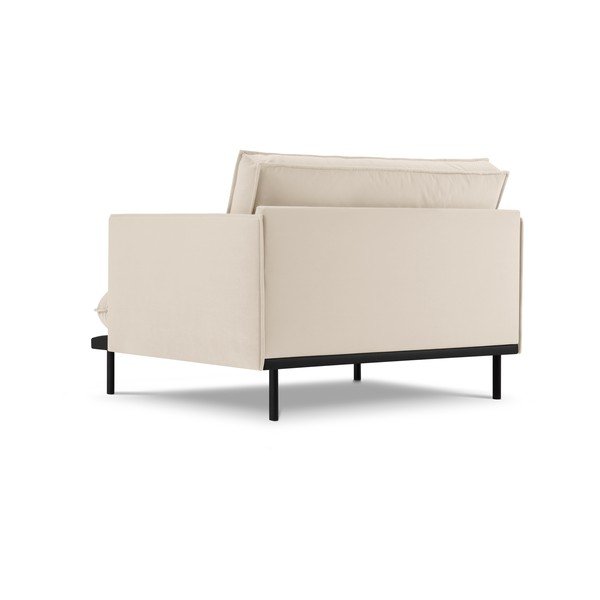 Poltrona in velluto beige Auguste - Interieurs 86-image-3