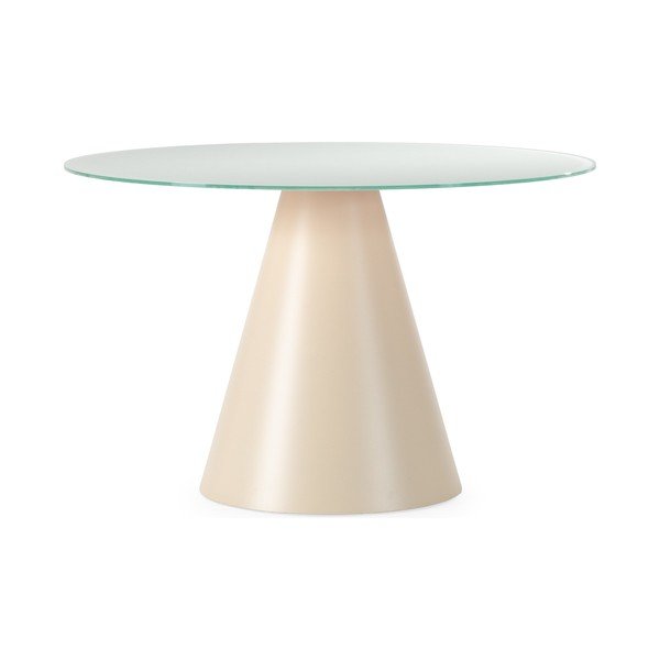 Tavolo da pranzo rotondo con piano in vetro ø 120 cm Vida – MOME