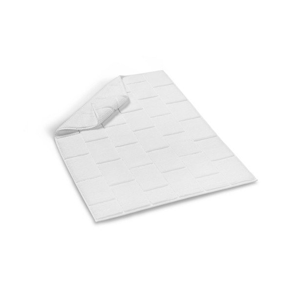 Tappeto da bagno in cotone bianco Tile, 50 x 80 cm - Foutastic-image-1