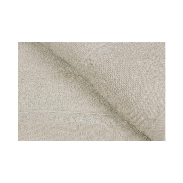 Set di due asciugamani beige Barocco, 90 x 50 cm - Soft Kiss-image-4