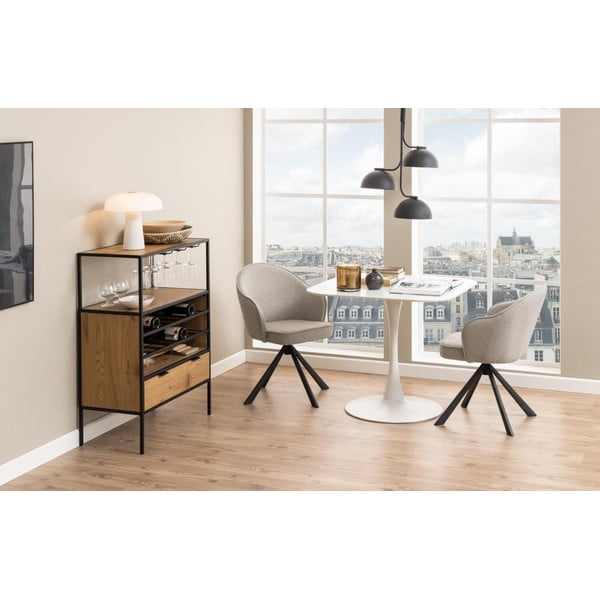 Tavolo da pranzo con piano in ceramica 90x90 cm Malta - Actona-image-3