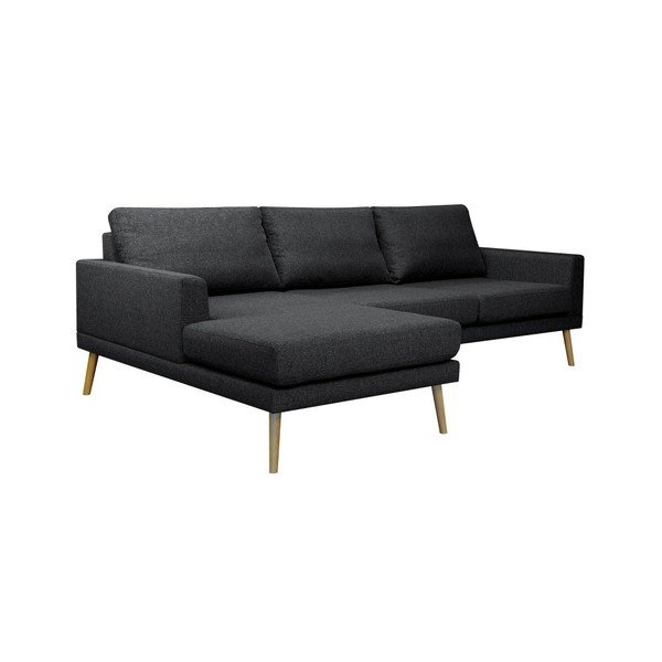 Divano angolare nero, angolo sinistro - Windsor & Co Sofas-image-1