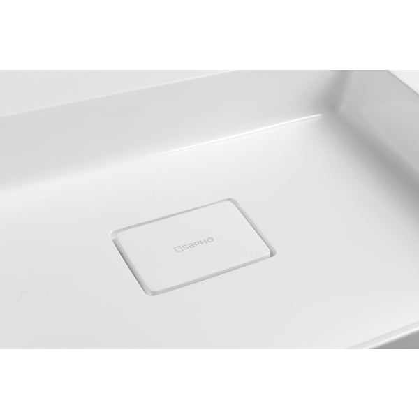 Doppio lavabo bianco in composito minerale 96x44 cm Godiva – Sapho-image-4