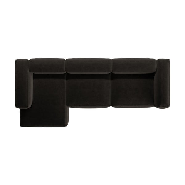 Divano angolare nero (con penisola a sinistra/con chaise lounge) Bergamo – Cosmopolitan Design-image-3