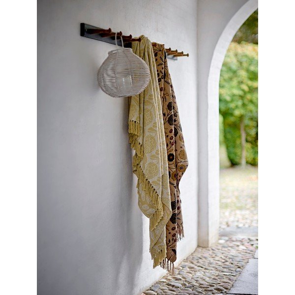 Coperta gialla in misto cotone 130x155 cm Pratello – Bloomingville-image-2