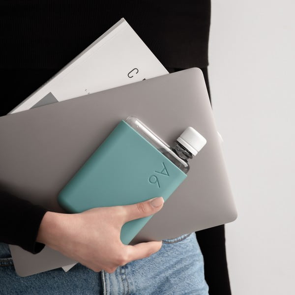 Manicotto per fiaschetta in silicone blu turchese Manicotto per fiaschetta in silicone blu turchese A6 - Memobottle-image-3