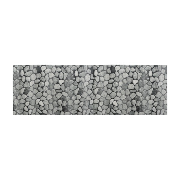 Tappetino da bagno in plastica grigio 65x200 cm Sassi - Wenko
