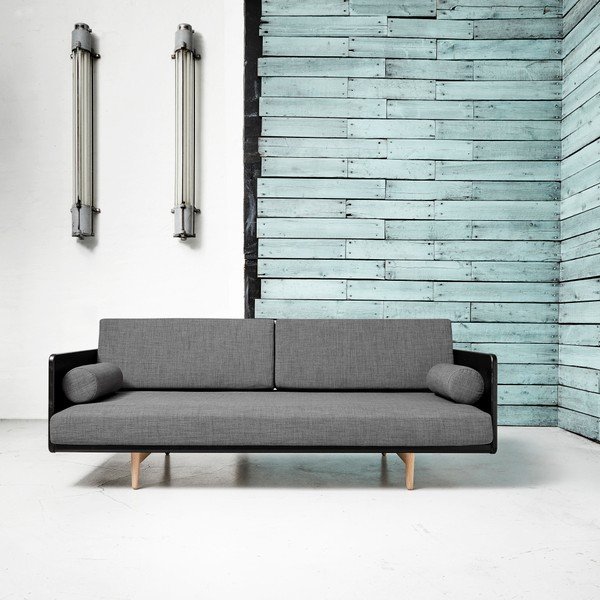 Variabilní pohovka Karup Deva Black/Raw Oak/Granite Grey