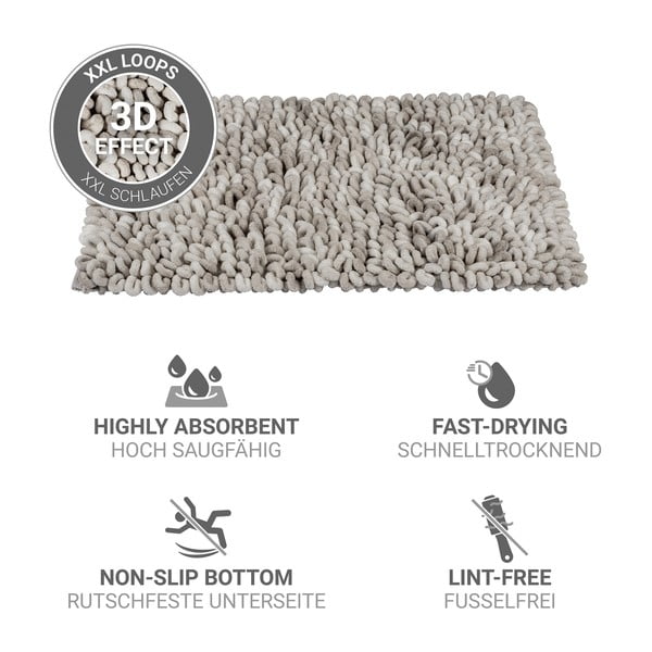 Tappetino per il bagno greige in tessuto 60x90 cm Lerici – Wenko-image-4