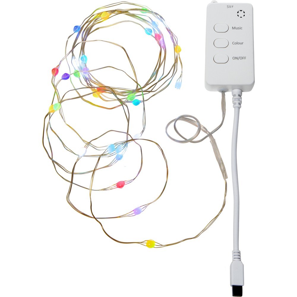 Catena luminosa con ricarica USB numero lampadine 30 pz lunghezza totale 300 cm Smart Strip – Star Trading | Stringhe di luci