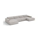 Divano angolare grigio chiaro (a U) Jodie – Micadoni 