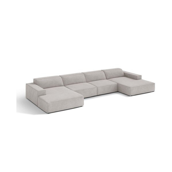 Divano angolare componibile grigio chiaro Jodie – Micadoni 