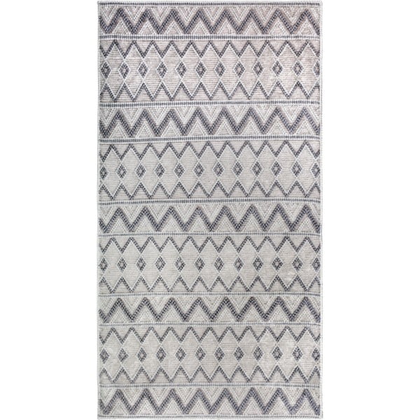 Passatoia grigia lavabile 80x200 cm Zig Zag – Vitaus