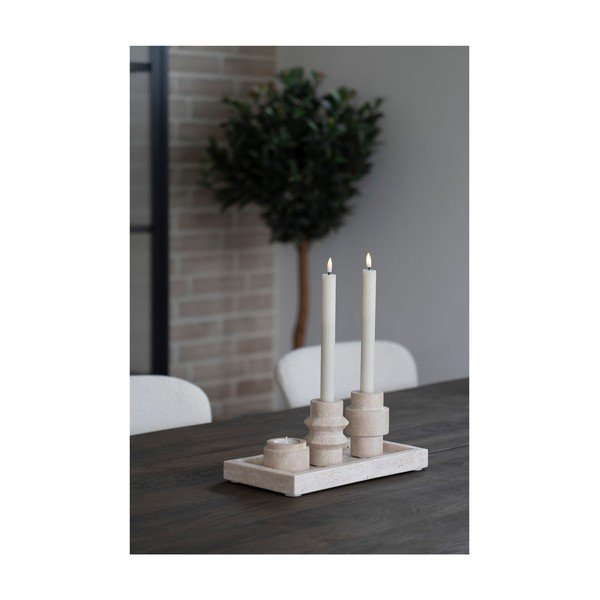 Portacandele in pietra per lumini in set da 2 pezzi - House Nordic-image-1