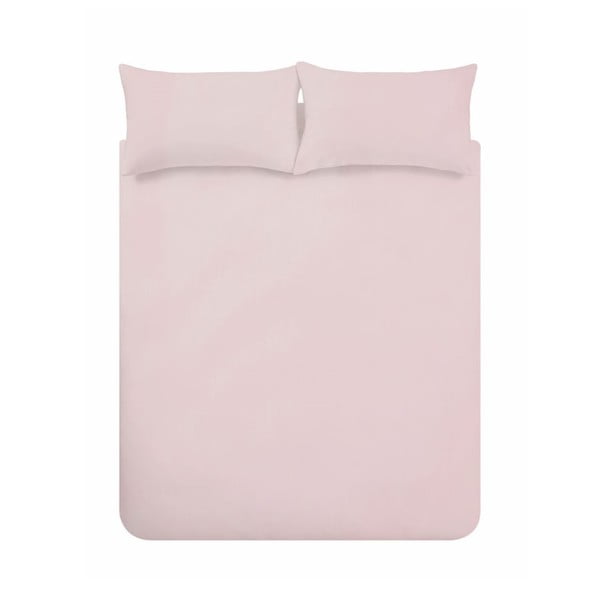 Biancheria da letto in cotone egiziano rosa Blush, 200 x 200 cm - Bianca