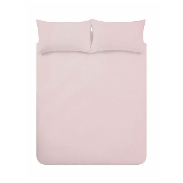 Biancheria da letto in cotone egiziano rosa Blush, 135 x 200 cm - Bianca