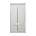 Armadio grigio chiaro in pino massiccio 110x215x44 cm Organize – WOOOD