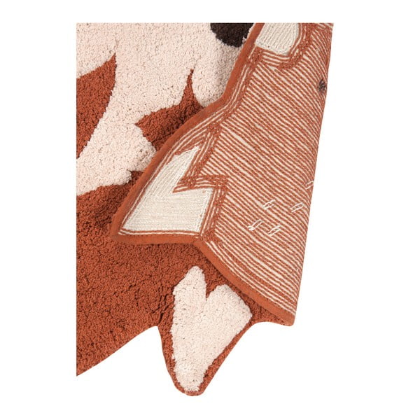 Tappeto in cotone marrone castagno, 70 x 110 cm Little Wolf - Nattiot-image-3