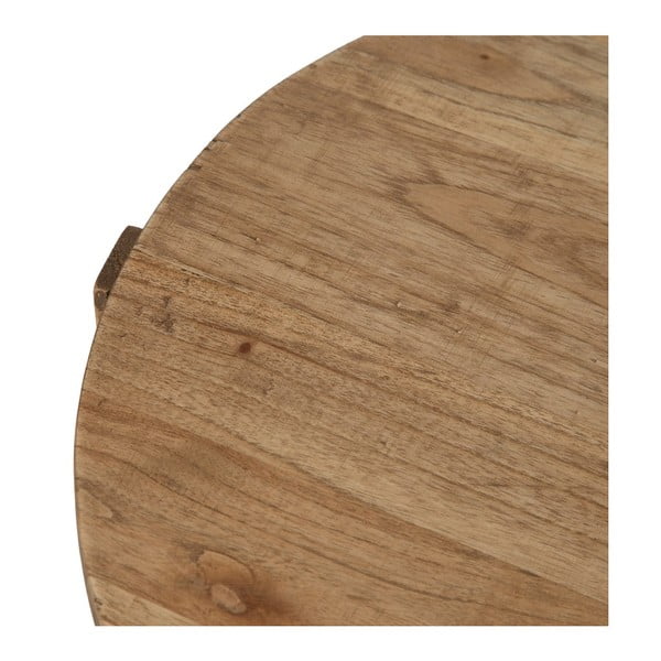 Tavolino rotondo in legno mindi massiccio ø 40 cm Dala – Ixia-image-2