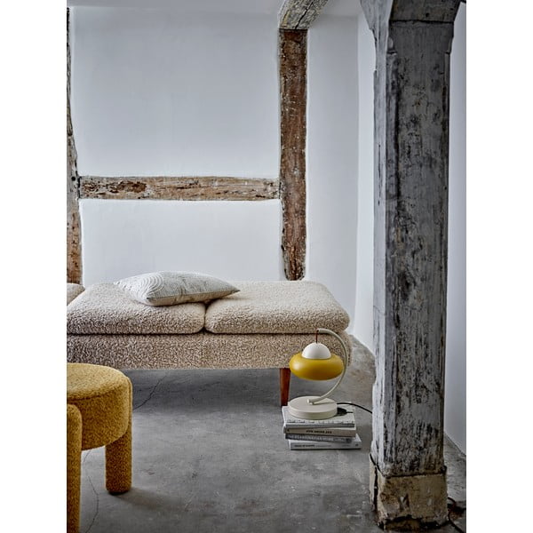 Lampada da tavolo giallo ocra e color crema (altezza totale 34,5 cm) Bubble – Bloomingville-image-3