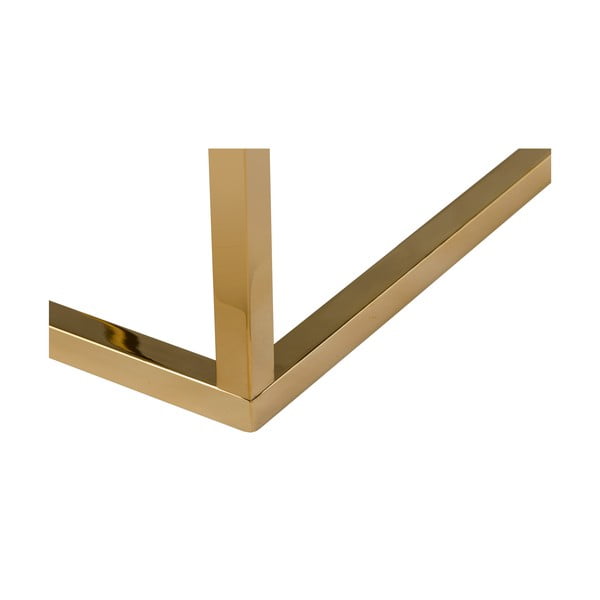 Tavolo in marmo bianco con base dorata , 50 x 50 cm Accent - RGE-image-2