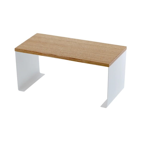 Ripiano aggiuntivo bianco/di colore naturale in metallo 30,5x14 cm Tosca – YAMAZAKI