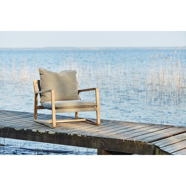 Sedia da giardino in legno grigio Azenon - Côté Table-image-1