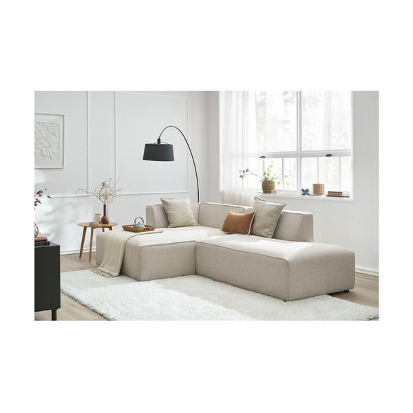 Divano angolare componibile beige (penisola a sinistra/a L) Megeve – Bobochic Paris-image-3