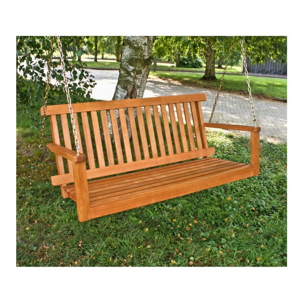 Panchina pensile da giardino in legno di eucalipto Columbia - Garden Pleasure-image-1