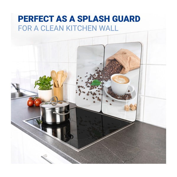 Coperchi per stufe in vetro temperato in set da 2 52x30 cm Café Aromatica - Maximex-image-4