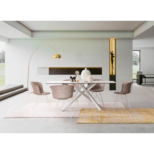 Tappeto color senape in ciniglia tessuto a mano 155x230 cm Yuno – Bizzotto-image-2