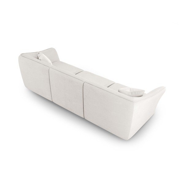 Divano bianco con rivestimento in bouclé 292 cm Tokyo – Cosmopolitan Design-image-2