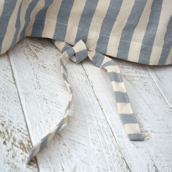 Biancheria da letto blu per letto matrimoniale 200x200 cm Zanzibar Stripe – Pineapple Elephant-image-3