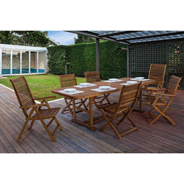 Sedia da esterno di colore naturale in legno massiccio Noemi – Bizzotto-image-4