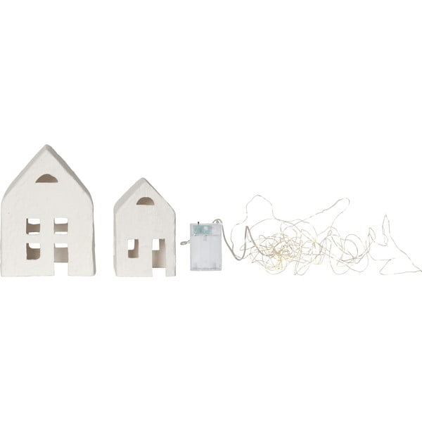 Decorazione luminosa natalizia bianca 2 pezzi Plain - Star Trading-image-4