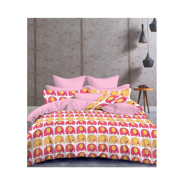 Biancheria da letto singola in microfibra Cute Elephants, 135 x 200 cm - DecoKing-image-2
