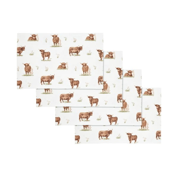 Tovagliette in set in cotone 4 pz 30x46 cm Angus Highland Cow – Catherine Lansfield
