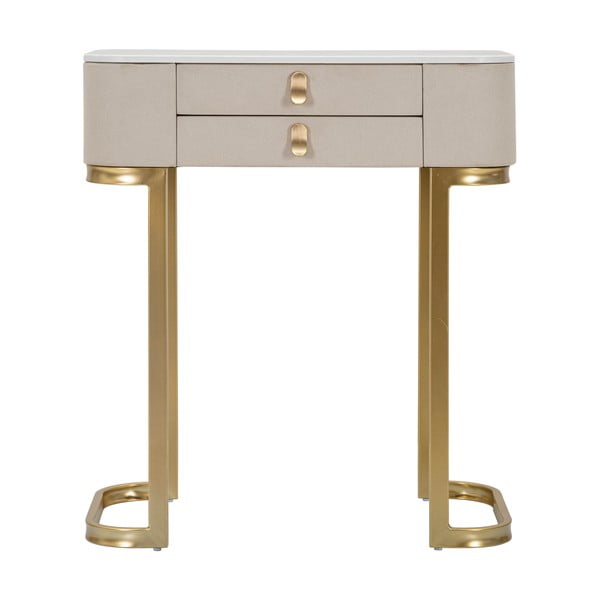 Consolle in beige-oro 40x70 cm Beauty - Mauro Ferretti