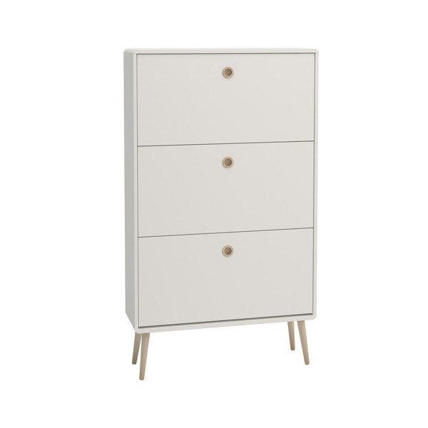 Scarpiera bianco panna con 3 cassetti Soft Line - Steens-image-1