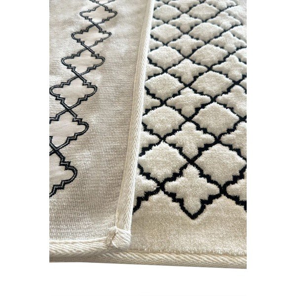 Set di tappetini per il bagno color crema 2 pz 60x100 cm Luxury – Foutastic-image-2