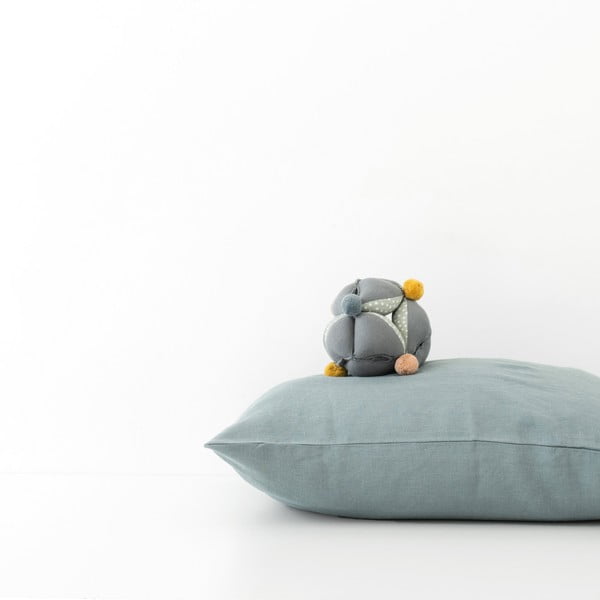 Federa di lino blu per bambini Nature, 40 x 60 cm Blue Fog - Linen Tales-image-2