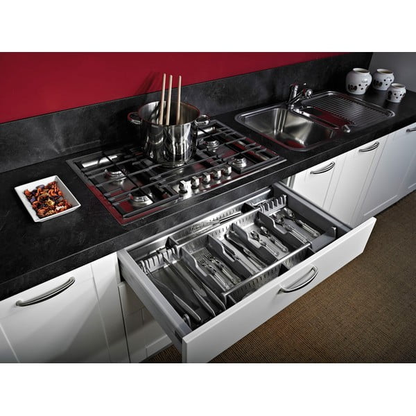 Credenza grigia per cassetto 83 x 46 cm Flexo - Elletipi-image-1