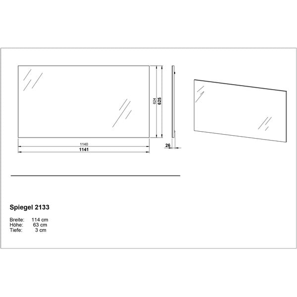 Specchio da parete 115x63 cm Ceduna – Germania-image-4