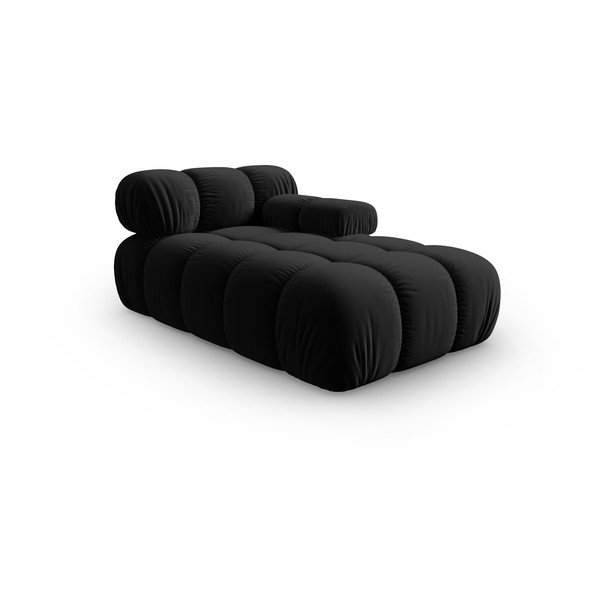 Poltrona lounge in velluto nero (angolo destro) Bellis - Micadoni Home-image-3