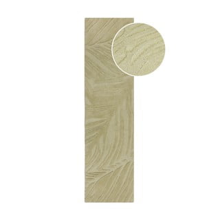 Tappeto verde in lana 60x230 cm Lino Leaf - Flair Rugs