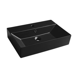 Lavabo nero in ceramica 60x42 cm Sistema – Sapho